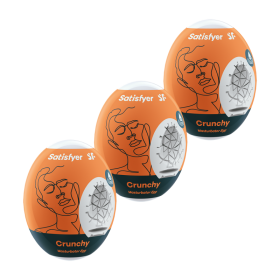 Ensemble Oeufs masturbateurs 3 pièces Crunchy Ensemble Oeufs masturbateurs 3 pièces Crunchy