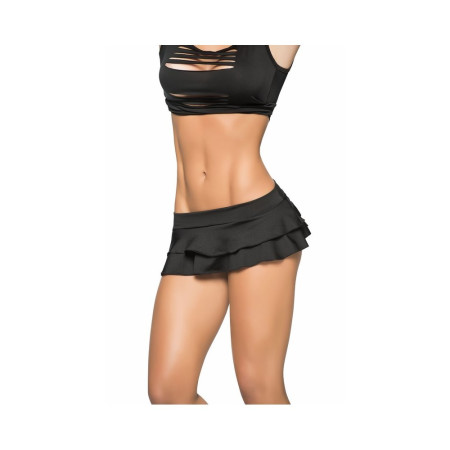 Jupette double fronce Black - MAL5022BLK