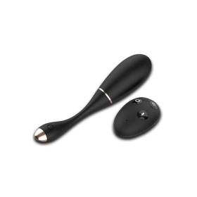 Œuf vibrant télécommandé USB noir avec option commande vocale LOLA-S - WS-NV030