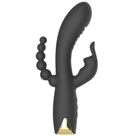 Vibromasseur triple stimulation très puissant noir USB - WS-NV062BLK