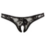 String ouvert à l'entre-jambe en dentelle noire - R2320002