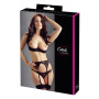 Ensemble sexy trois pièces en dentelle noire - R2210185