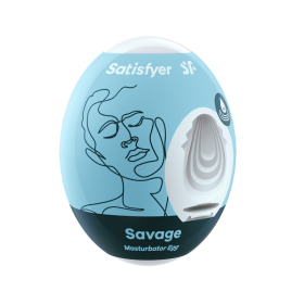 Oeuf masturbateur Savage - Bleu Oeuf masturbateur Savage - Bleu