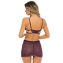 Nuisette violette et string assorti - REN51014-PUR