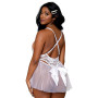 Body dentelle blanc avec tulle amovible - DG12918WHT