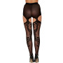 Collant fantaisie échancré sur le haut des cuisses - DG0438BLK
