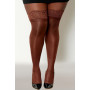 Bas nylon autofixant couleur café grande taille - DG0005XESP