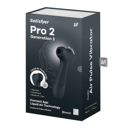 Pro 2 Génération 3 Air pluse Connect App et vibration - Noir Satisfyer