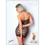Mini Robe noire, résille avec  motif damier - Le Numéro 2 - Collection Robe - CM97002
