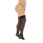 Bas en résille sexy noire, grande taille, autofixant - MAL1108XBLK