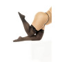 Bas en résille sexy noire, grande taille, autofixant - MAL1108XBLK