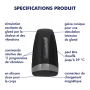 Masturbateur Satisfyer Men Heat Vibration - Noir et Argent