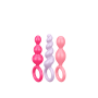 Plug anal Satisfyer Booty Call 3 pcs - Multicolor