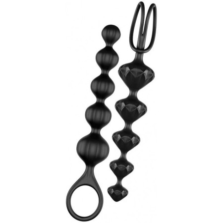 Chaînes Anales Satisfyer Love Beads 2 pcs - Noir