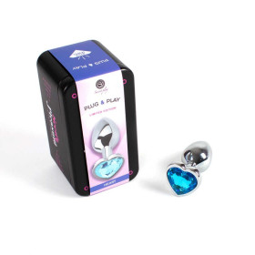 Plug anal secret play - Coeur bleu Plug anal secret play - Coeur bleu