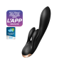 Vibromasseur rabbit noir double stimulation clitoris Double Flex Satisfyer - CC597809