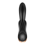 Vibromasseur rabbit noir double stimulation clitoris Double Flex Satisfyer - CC597809