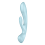 2 en 1 Rabbit point G avec stimulateur de clitoris et Wand Bleu USB Triple Oh Satisfyer - CC597813