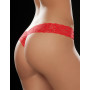 String brésilien rouge en dentelle - MAL93RED