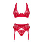 Lacelove ensemble 3 pièces - Rouge