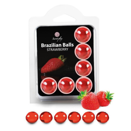 6 Brazilian Balls Fraise 3386-7