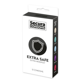 Préservatifs lubrifiés, plus épais, en latex x12 avec réservoir Extra Safe 53 mm - R416614 Préservatifs lubrifiés, plus épais, en latex x12 avec réservoir Extra Safe 53 mm - R416614
