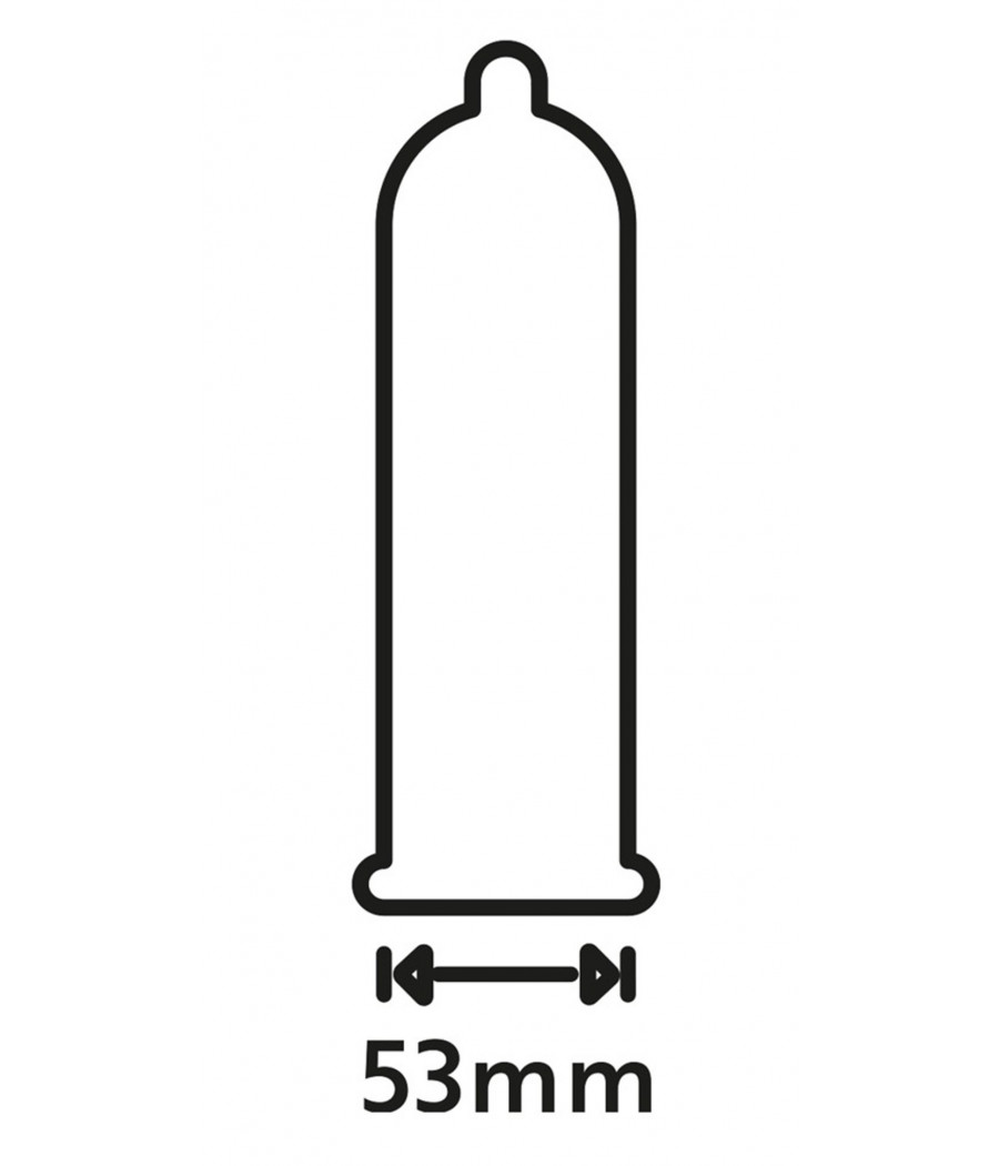 Préservatifs lubrifiés, plus épais, en latex x12 avec réservoir Extra Safe 53 mm - R416614