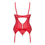 Ingridia corset et string - Rouge