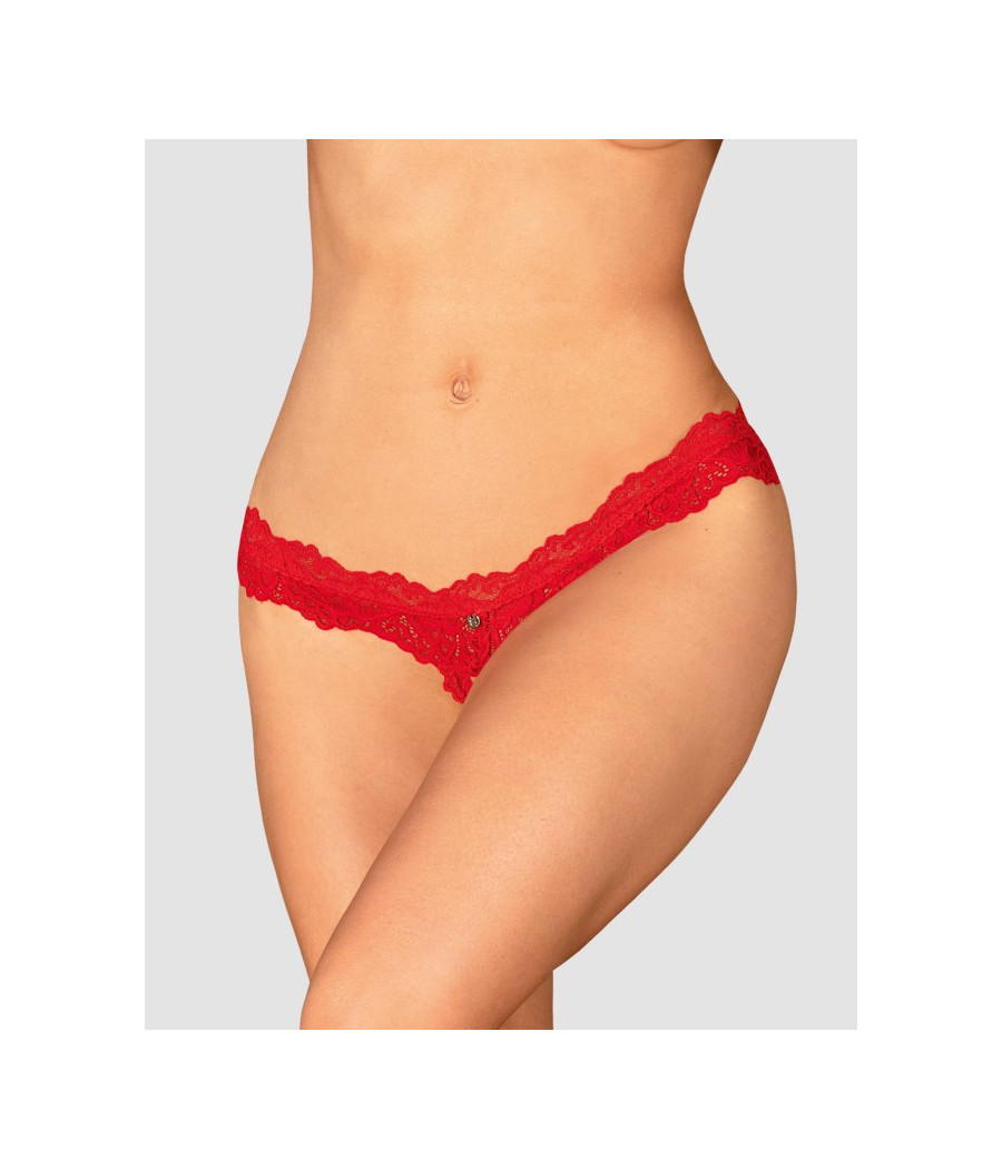 Amor Cherris string ouvert - Rouge