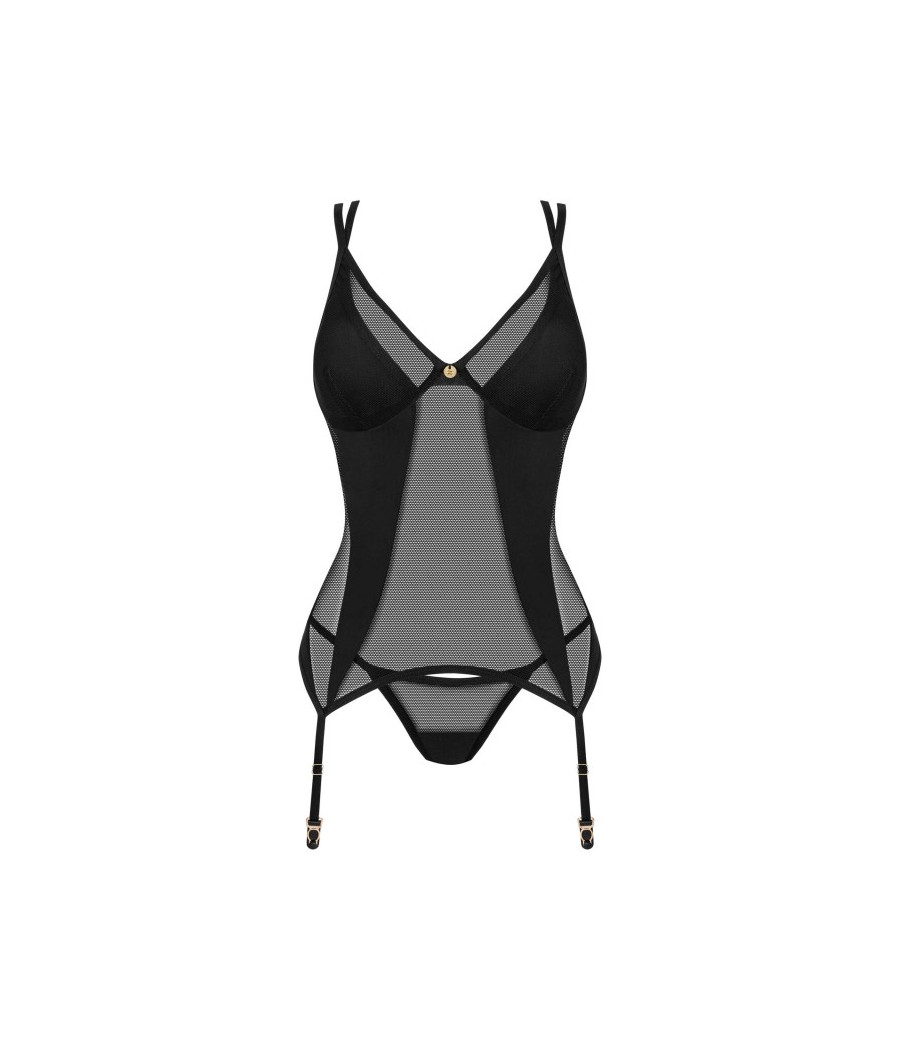 Nesari corset et string - Noir