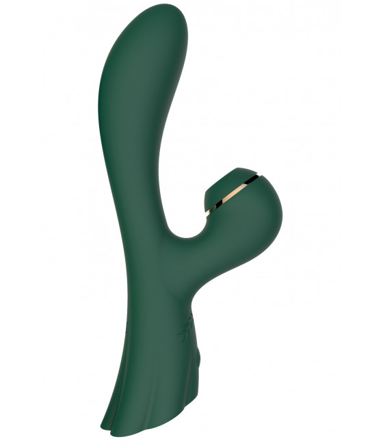 Vibromasseur double stimulation point G et clitoris par vibrations membrane vert USB - FAIRYGREEN