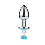 Plug bijou aluminium bleu avec clochettes Taille M -  RY-002-A-ZB