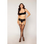 Soutien-gorge Demi-seins à armatures en fine dentelle noire - DG13252BLK