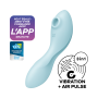 Vibromasseur connecté 3 en 1 Bleu USB Curvy Trinity 5 - CC597823