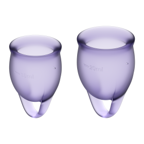 2 coupes menstruelles Satisfyer Light Violet FEEL CONFIDENT - CC597821 2 coupes menstruelles Satisfyer Light Violet FEEL CONFIDENT - CC597821