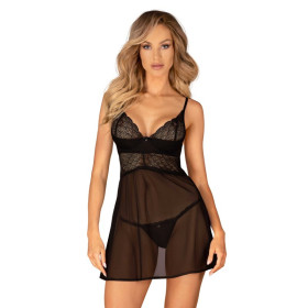 Chemeris babydoll et String - Noire Chemeris babydoll et String - Noire