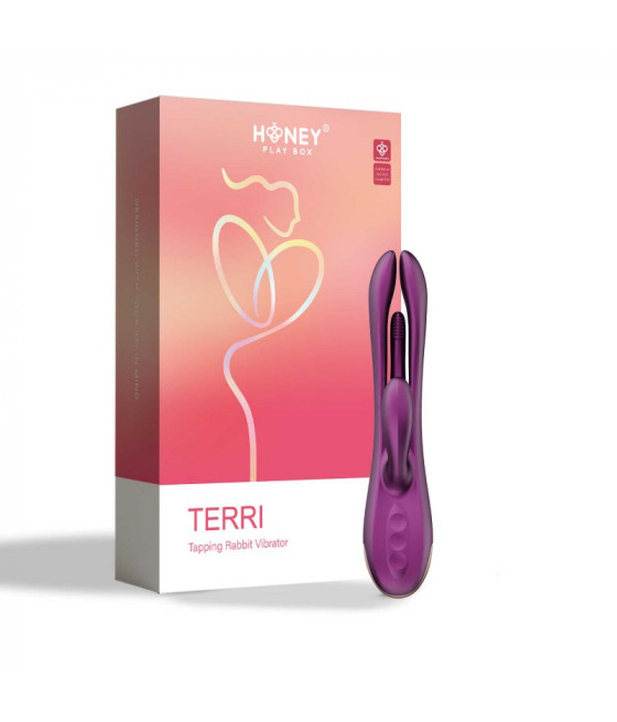 Terri App controlled tapping Rabbit Vibrator - purple