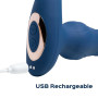 Cyrus - Vibromasseur de prostate va et vient contrôlé par application - Bleu