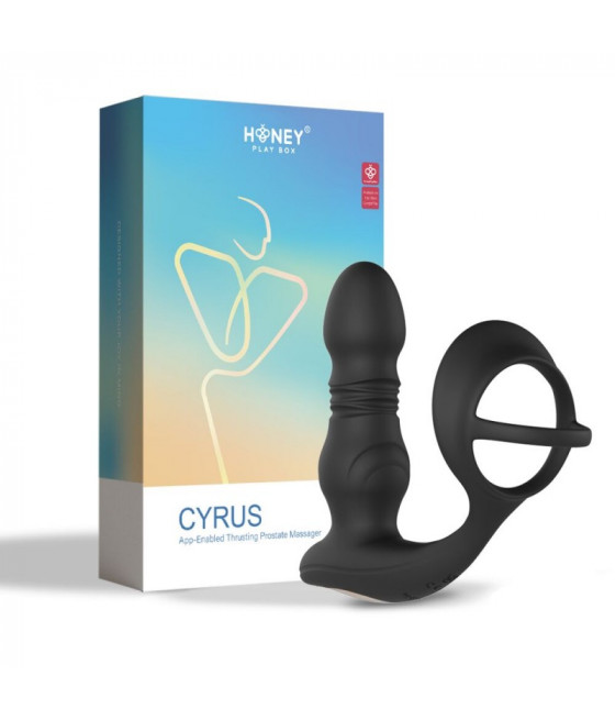 Cyrus - Vibromasseur de prostate va et vient contrôlé par application - Noir