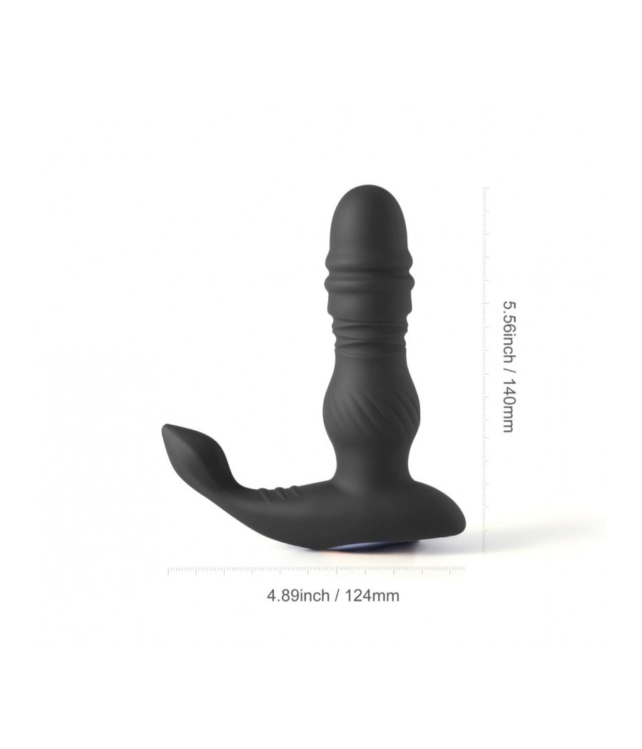 Jaden - prostate vibrator and vibrating butt plug - Black