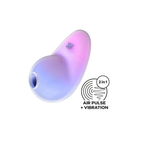 Stimulateur clitoridien par onde de pression sans contact et par vibration USB violet et rose, Pixie Dust Satisfyer - CC597836 Stimulateur clitoridien par onde de pression sans contact et par vibration USB violet et rose, Pixie Dust Satisfyer - CC597836