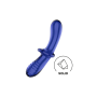 Gode en verre borosilicaté massif bleu Double Crystal Satisfyer - CC597828