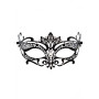 Masque vénitien Asia rigide noir avec strass - HMJ-028BK