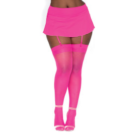 Bas nylon rose néon coutures pour jarretelles - DG0007HPK Bas nylon rose néon coutures pour jarretelles - DG0007HPK