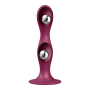 Gode ventouse silicone rouge Double Ball-R Satisfyer - CC597842