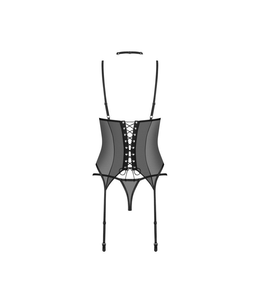 Donarella corset and thong - Black