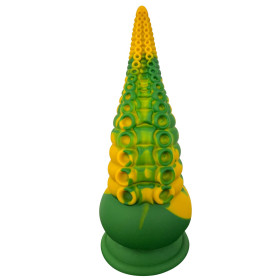 Gode ventouse tentacule Kraken 21 cm vert et jaune - WS-NV101A Gode ventouse tentacule Kraken 21 cm vert et jaune - WS-NV101A