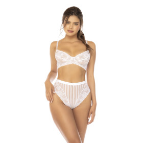 Ensemble 2 pièces blanc Emberly, soutien gorge et culotte taille haute - MAL8842WHT Ensemble 2 pièces blanc Emberly, soutien gorge et culotte taille haute - MAL8842WHT