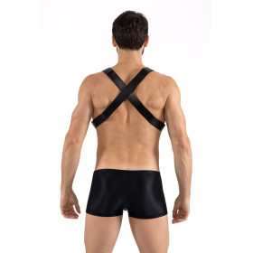 Harnais homme simili cuir avec sangles croisées dans le dos - LM302412152 Harnais homme simili cuir avec sangles croisées dans le dos - LM302412152