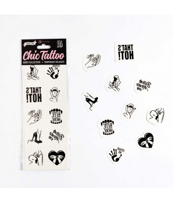 Kinky collection - Tatouages temporaires pack de 10